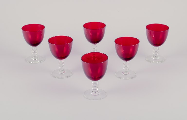 Monica Bratt for Reijmyre, Sweden.
A set of six ‘Rosemarie’ wine glasses.