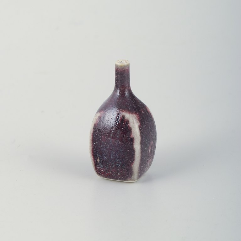 Attributed to Stig Lindberg, miniature stoneware vase, studio hand for 
Gustavsberg.