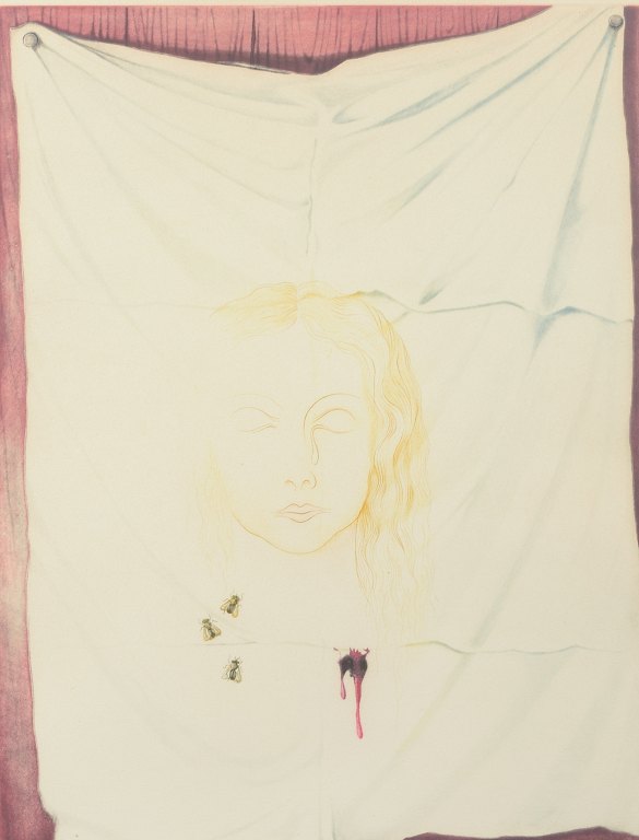 Bert Johnny Nilsson, Sverige, 1976. Surrealistisk farveætsning.