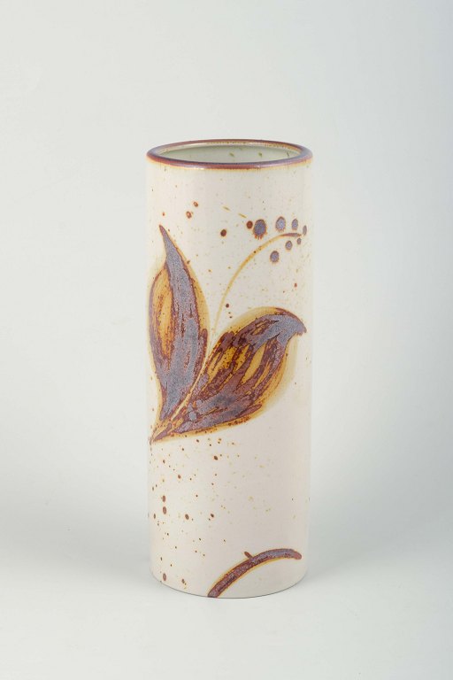 Søholm, BornholmCylindrical stoneware vase.