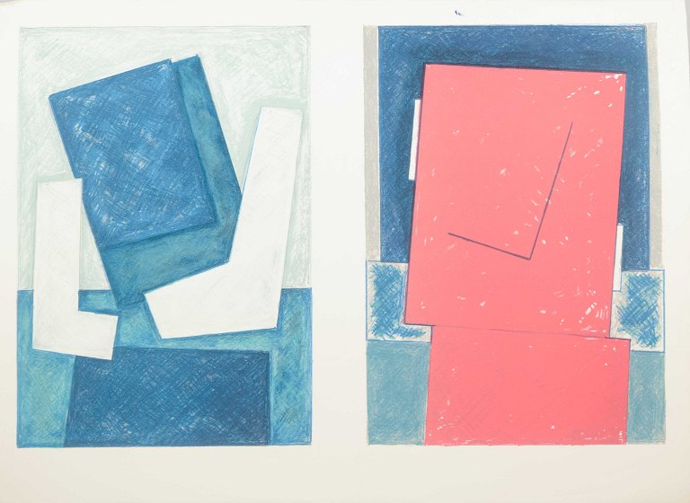 Osmund Hansen
To abstrakte litografier på samme ark.
Usigneret.