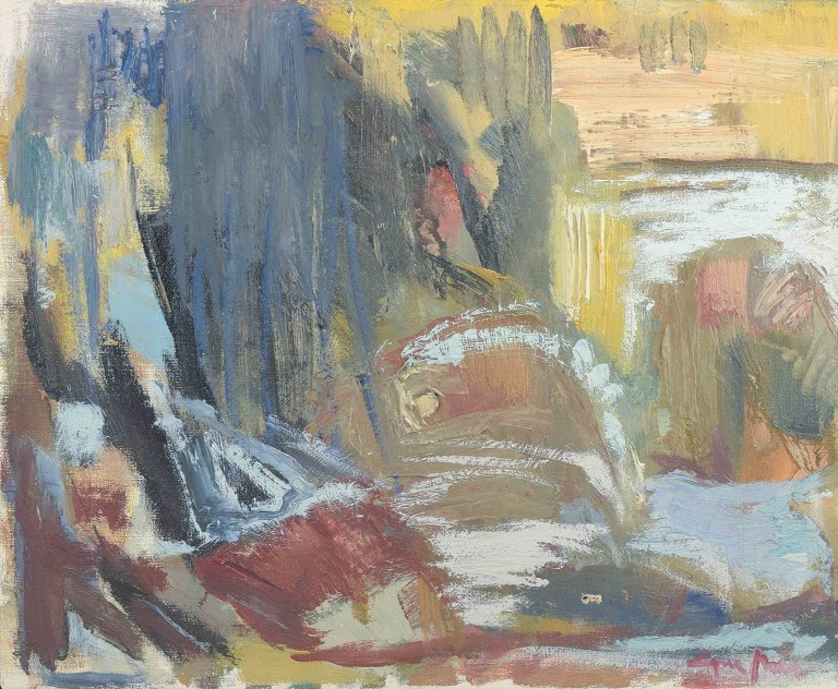 Agne Johansson (1921–1987)
“Marsvinter”.
Olie på lærred.