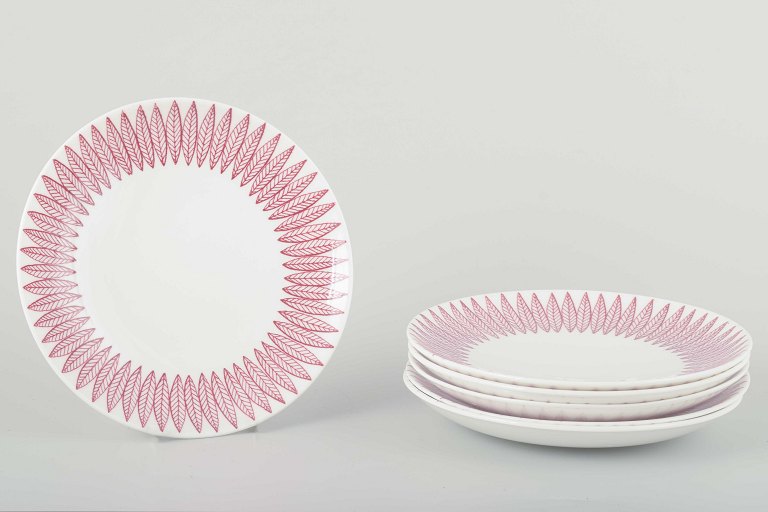 Stig Lindberg for Gustavsberg
Six cake plates ‘Salix’, mid-20th century.
