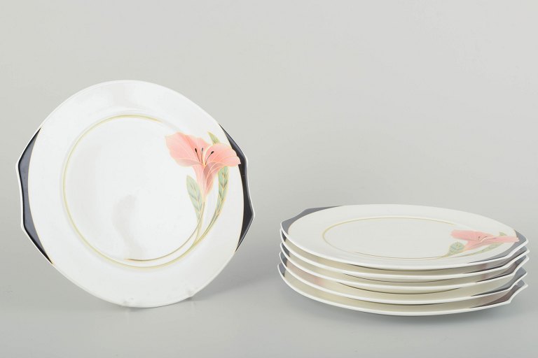 Villeroy & Boch6 kagetallerkener “Iris”, 1980’erne.