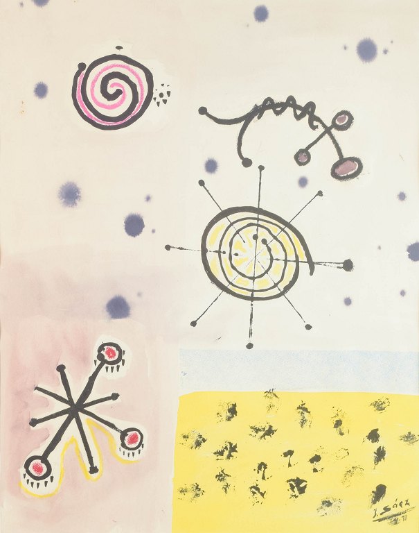 Ukendt kunstner 
Akvarel, 1971.