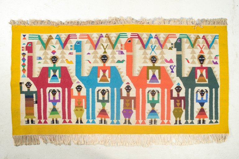 Svensk tekstildesigner
Rölakan vægtæppe, 1970’erne.