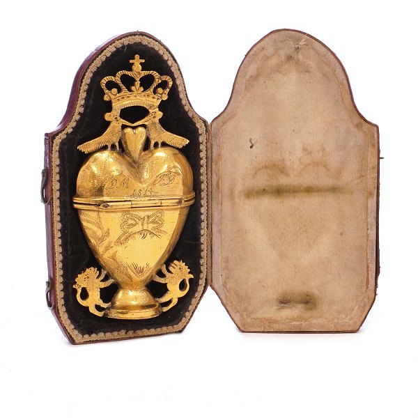 Danish silver vinaigrette circa 1810-20. Dated 1814. H: 10,4cm