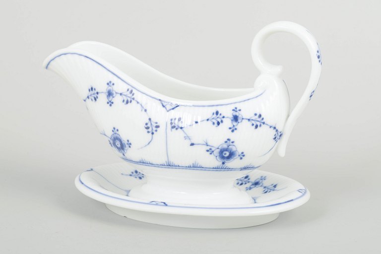 Royal CopenhagenBlue Fluted Plain, model 1/200Rare sauce boat, early 1900s.