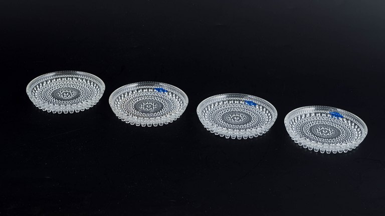 Oiva Toikka for Nuutajärvi, set of 4 bottle trays.