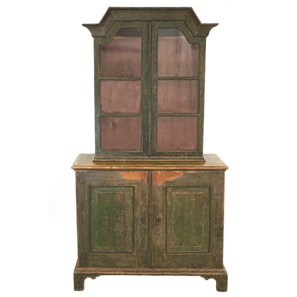 Swedish 18th century Baroque Vitrine. Sweden circa 1750. H: 221cm. W: 120cm. D: 51cm