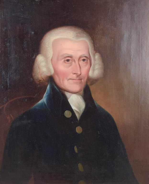 Thomas Weaver, oliemaleri på lærred, britisk kunstner, dateret 1807.