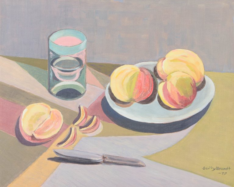 Sally Brandt, oliemaleri på lærred, skandinavisk billedkunstner.