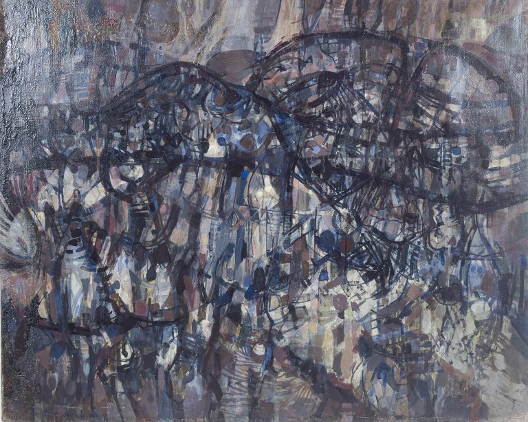 Martin, abstrakt komposition, fransk billedkunstner.