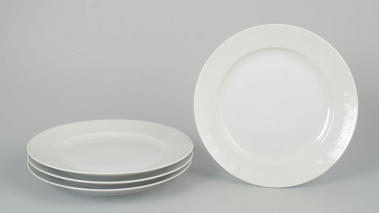 Axel Salto for Royal Copenhagen, sæt af fire middagstallerkener.