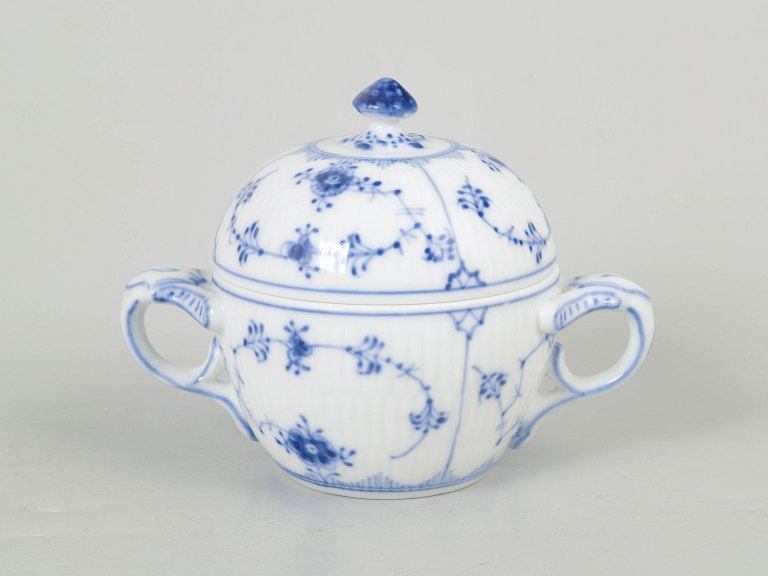 Royal Copenhagen Musselmalet Riflet, sukkerskål.