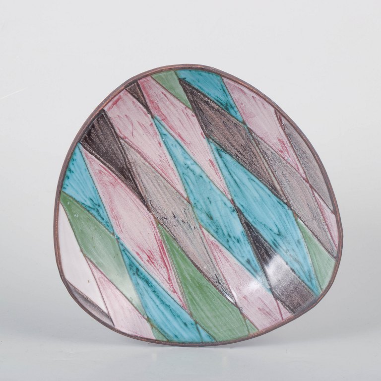 Irma Yourstone, håndmalet fad.