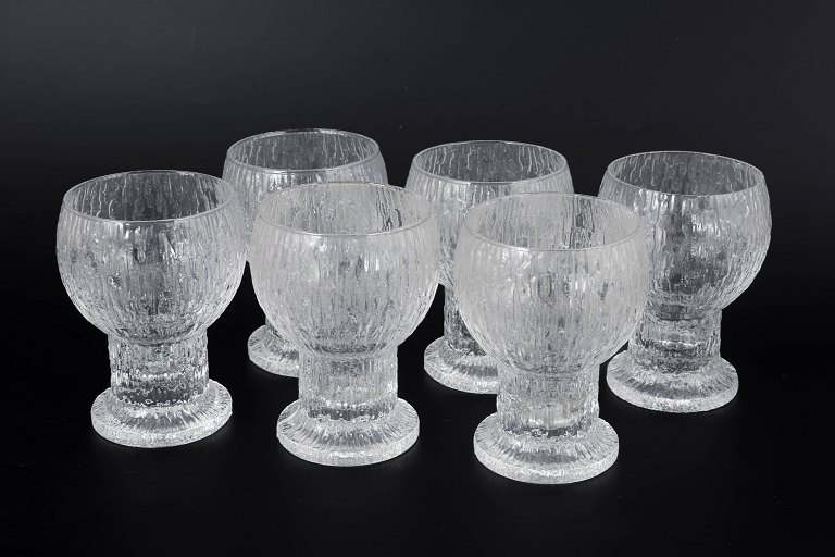 Timo Sarpaneva for Iittala, sæt med seks rødvinsglas.