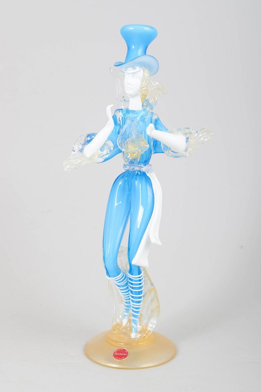 Murano, glasfigur af herre.