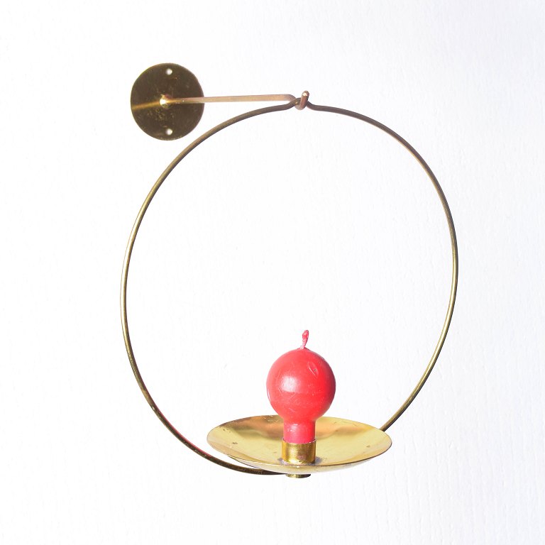 Kaija Aarikka and Timo Sarpaneva for Aarikka, wall-mounted candleholder.