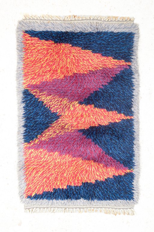 Swedish handwoven rya carpet.
