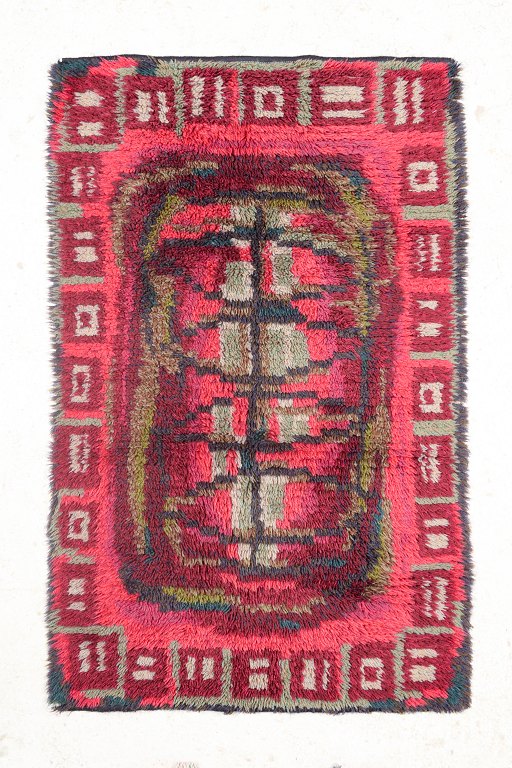 Swedish handwoven rya carpet.