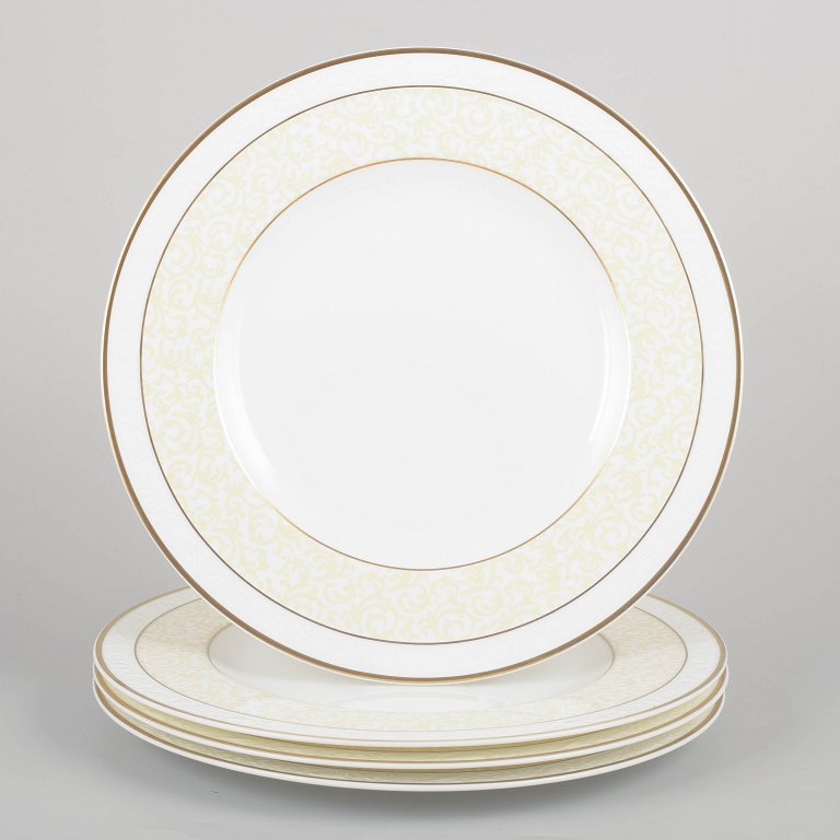 Villeroy & Boch, sæt med fire middagstallerkener.