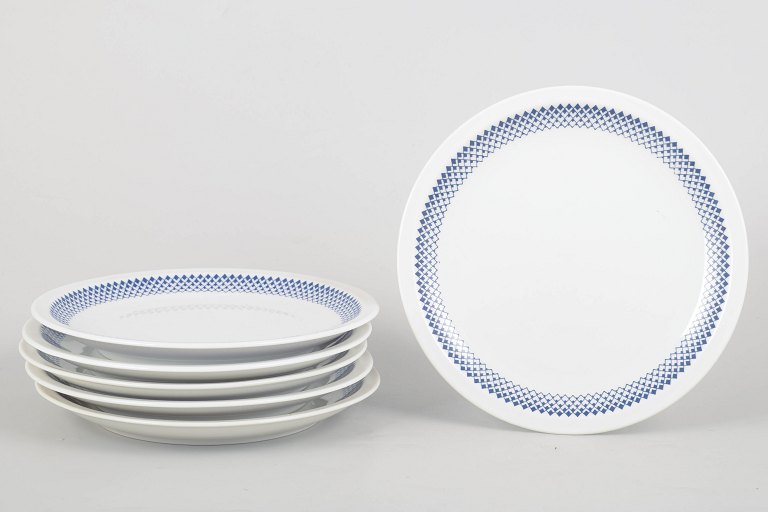 Lyngby/Danild, sæt med seks frokosttallerkener.